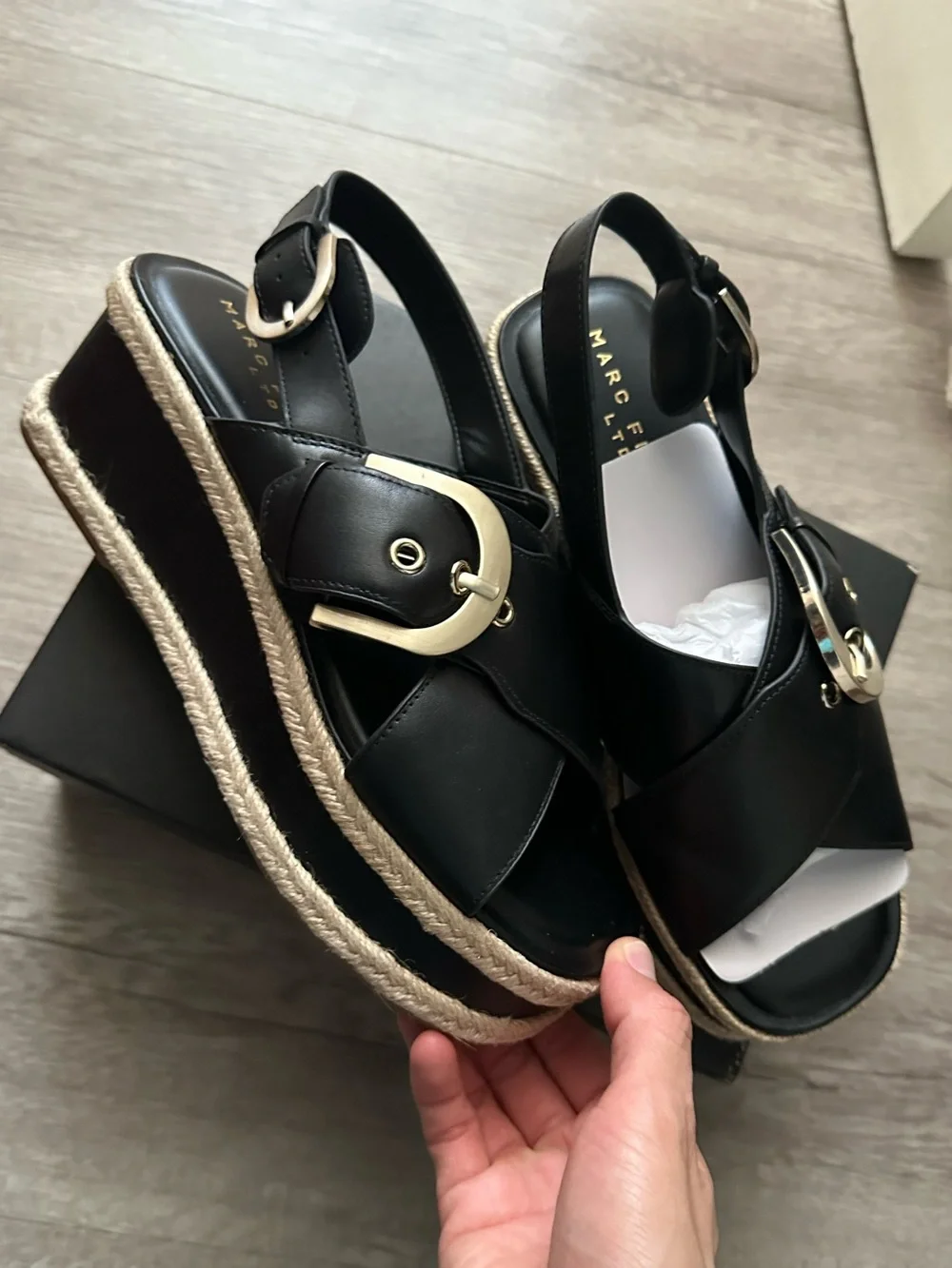 Marc Fisher LTD Renda Women’s Espadrille Platform Sandals size 8